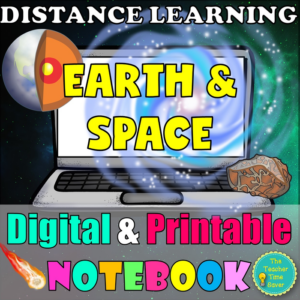 interactive notebook earth and space science, homeschool or classroom, grades 4-10