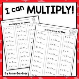 multiplication worksheets & timed tests: multiplication fact fluency practice and assessment
