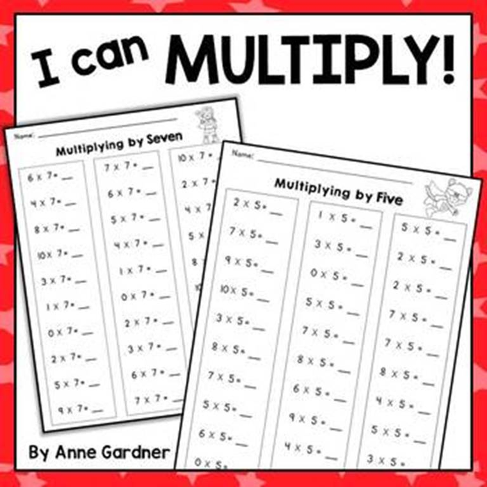 Multiplication Worksheets & Timed Tests: Multiplication Fact Fluency Practice and Assessment