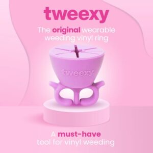 tweexy Craft Vinyl Weeding Scrap Collector Ring | Weeding Tools for Vinyl Heat Transfer, HTV Crafting & Adhesive Paper Sheets Holder | Portable Heat Press Accessories and Supplies (Lavender)