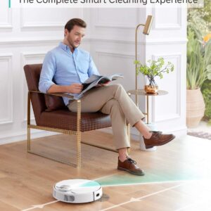 eufy RoboVac L70 Hybrid, The Cleaner, iPath Laser Navigation, 2-1 in Sweeping and Mopping, wi-fi, pa 2200 Strong Suction, Quiet, Self Charging,Ideal for Hardwood Floors,White (Renewed)