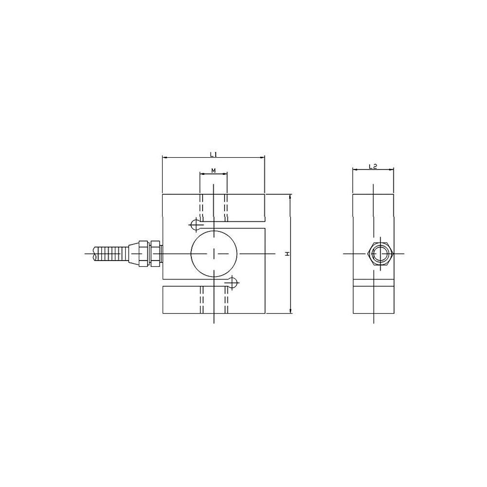 Taidacent High-Precision Weighing Sensor S Type Beam Load Cell Tension Pressure Tension and Compression Measurement Load Cell (0-300Kg)