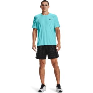 Under Armour Woven Emboss Shorts, Black (001)/Pitch Gray, X-Small