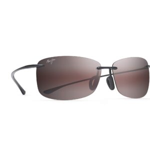 Maui Jim Men's and Women's 'Akau Polarized Rimless Sunglasses, Grey Matte/Neutral Grey, Large