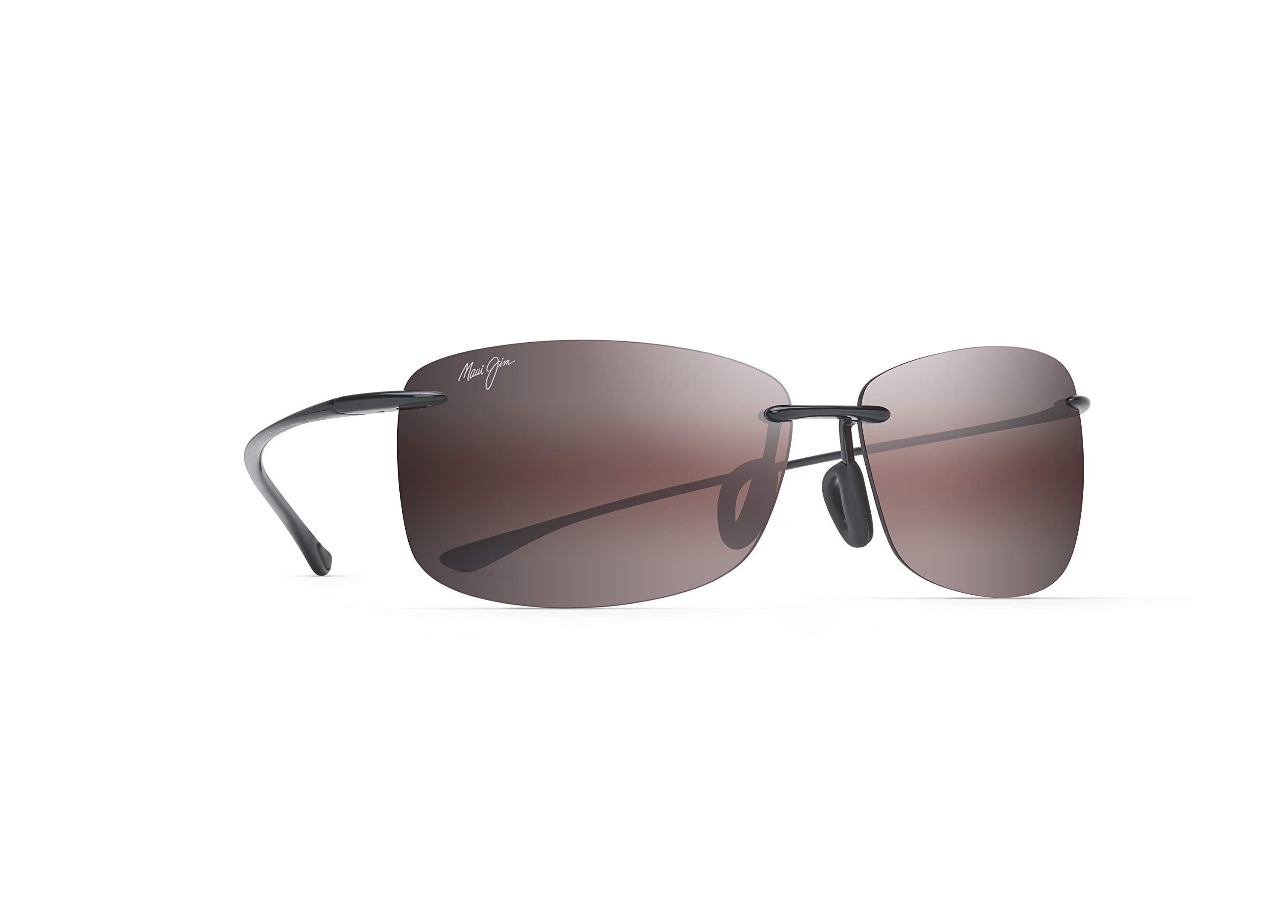 Maui Jim Men's and Women's 'Akau Polarized Rimless Sunglasses, Grey Matte/Neutral Grey, Large