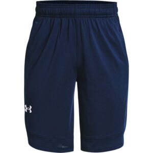 under armour training stretch shorts, academy blue (408)/white, youth x-small