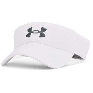 under armour blitzing visor, white (100)/pitch gray, one size fits most