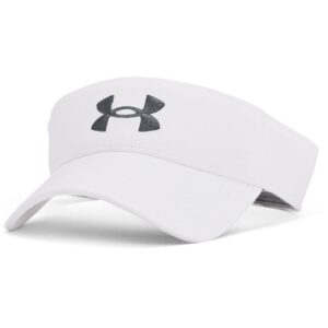 Under Armour Blitzing Visor, White (100)/Pitch Gray, One Size Fits Most