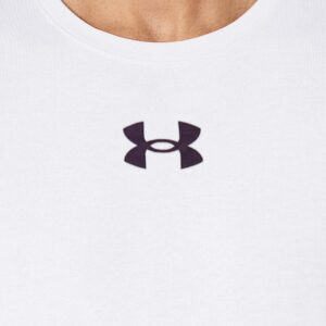 Under Armour Men's Baseline Cotton Tank , White (100)/Black, Medium