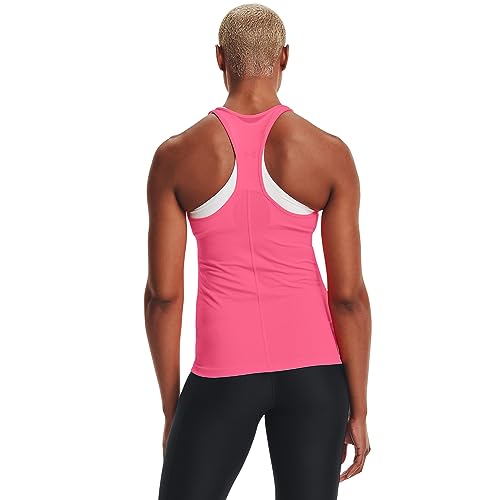 Under Armour Women's HeatGear Armour Racer Tank , Cerise (653)/Metallic Silver , 1X