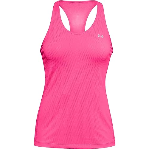 Under Armour Women's HeatGear Armour Racer Tank , Cerise (653)/Metallic Silver , 1X