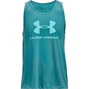 under armour sportstyle logo tank, cosmos (476)/breeze, small