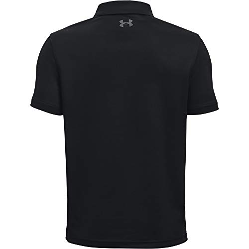 Under Armour Boy's Performance Polo (Big Kids) Black MD (10-12 Big Kids)