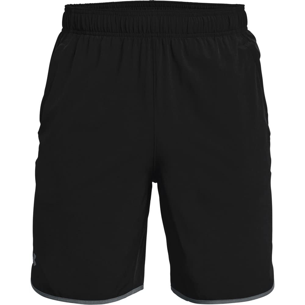 Under Armour Qualifier Train Shorts, Black (001)/Pitch Gray, Medium