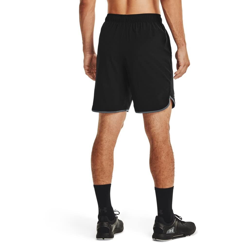 Under Armour Qualifier Train Shorts, Black (001)/Pitch Gray, Medium