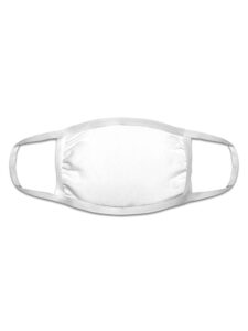 fruit of the loom reusable cotton face mask (pack of 50 - white)