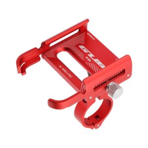 gub p30 aluminum bike phone holder for 3.5" to 7.5" device bicycle phone stand scooter moto mount support handlebar clips (red)