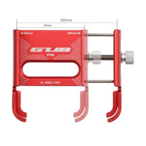 GUB P30 Aluminum Bike Phone Holder for 3.5" to 7.5" Device Bicycle Phone Stand Scooter Moto Mount Support Handlebar Clips (Red)