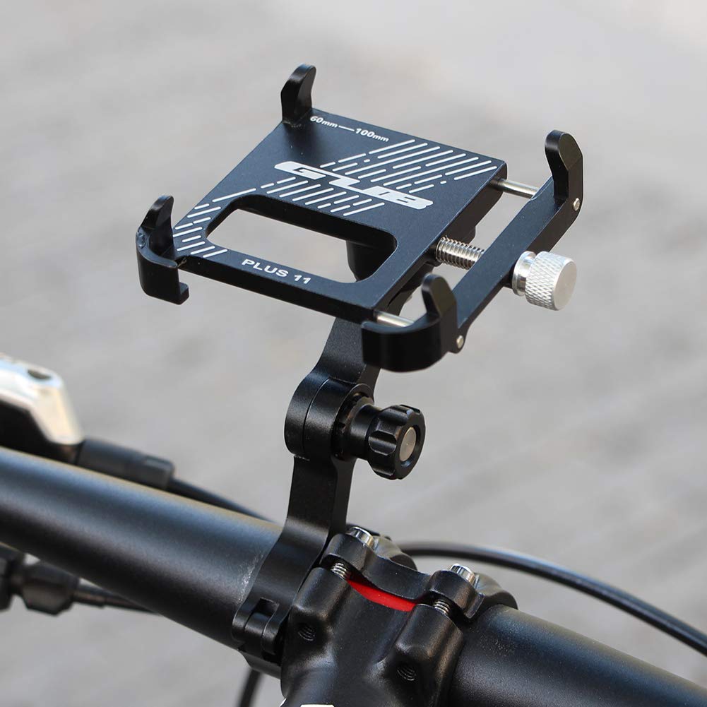 GUB PLUS11 Bicycle & Motorcycle Phone Mount, Aluminum Alloy Bike Phone Holder with 360° Rotation Adjustable for iPhone X XR Xs 7s 8 Plus, for Samsung S7/S6/Note5/4 GPS Mount 4 to 6.8 Inch