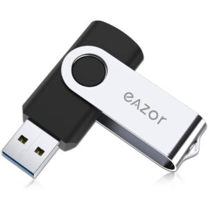 EAZOR USB Flash Drive 64GB - USB 2.0 Interface Digital, Thumb Drive with Swivel Design, Compatible with Computer/Laptop/External Memory Storage, Stick Jump Drive for Photo/Video Backup (64GB-3.0)