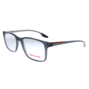 prada linea rossa lifestyle ps 01lv 01d1o1 grey plastic rectangle eyeglasses 54mm