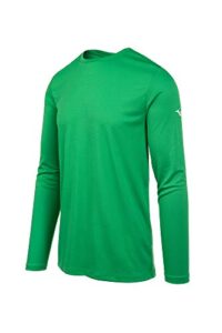 mizuno men's long sleeve tee, kelly green, large