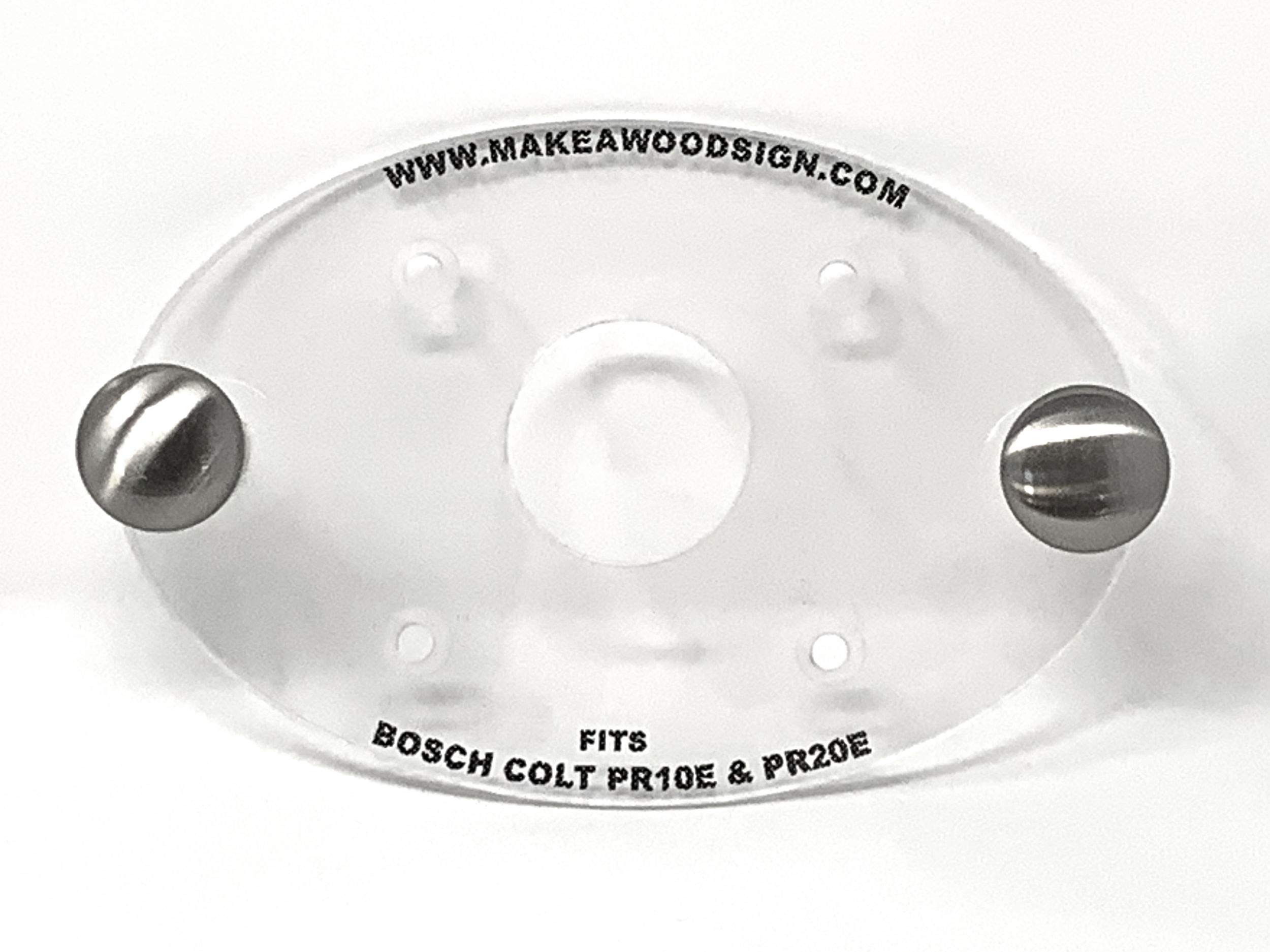 Dave's - Palm Router Acrylic Router Base Plate Compatible with Acrylic Router Base Plate For Bosch PR20E 1.0 HP (4 screw holes) MADE IN AMERICA