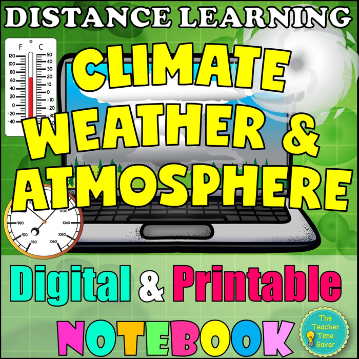 Climate Weather & Atmosphere Digital Interactive Notebook
