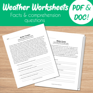 weather worksheets