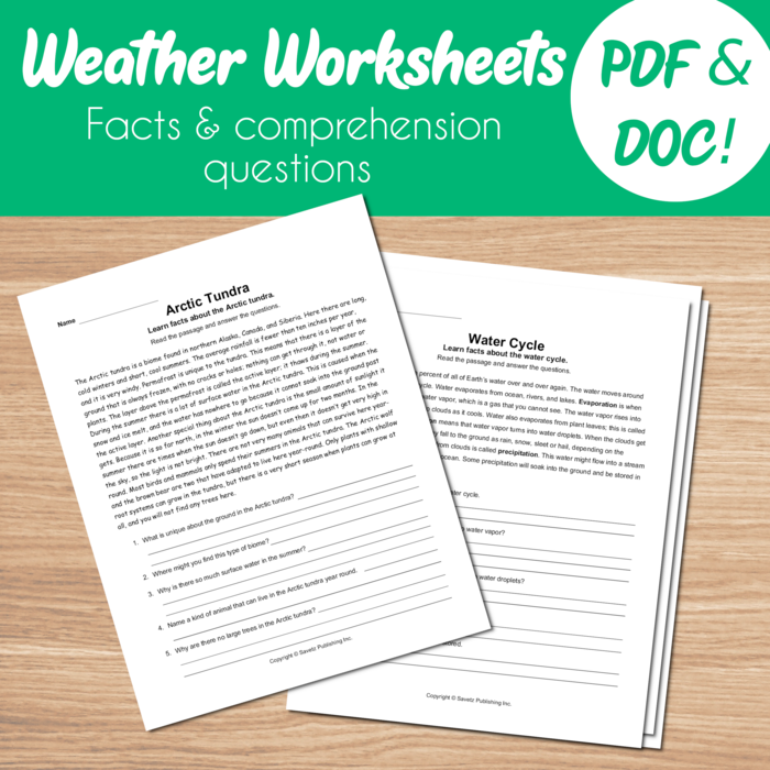 Weather Worksheets