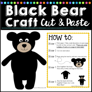 black bear craft (cut & paste)