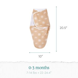 aden + anais, Cotton Knit Baby Wrap, Newborn Wearable Swaddle Blanket, 3 Pack, Multicolor Fairy Tale Flowers, 0-3 Months, Small/Medium