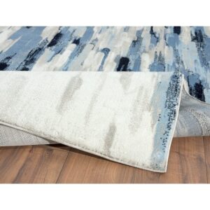 Abani Rugs Blue & Beige Abstract 7'9" X 10'2" Area Rug - Porto Collection Contemporary Style Accent Rug