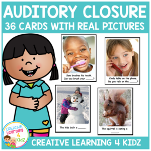 auditory closure cards