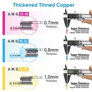 TICONN 100PCS Heat Shrink Butt Wire Connector Kit, Insulated Waterproof Electrical Wire Crimp Terminals Butt Splice for Marine Automotive (100PCS)