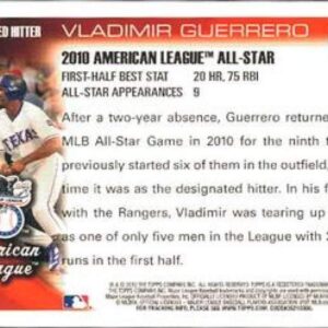 2010 Topps Update #US-270 Vladimir Guerrero Texas Rangers MLB Baseball Card NM-MT