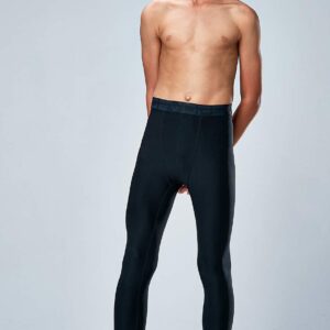 DEVOPS 2 Pack Youth & Boys Thermal Compression Baselayer Sport Tights Fleece Lined Pants (Medium, (Non-Fly) Black/Navy)