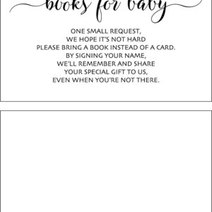 books for baby cards, baby shower invitation insert card, Gender Neutral 100