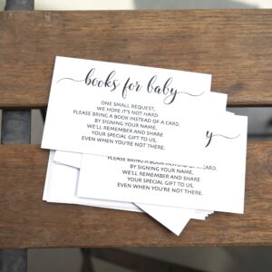 books for baby cards, baby shower invitation insert card, Gender Neutral 100