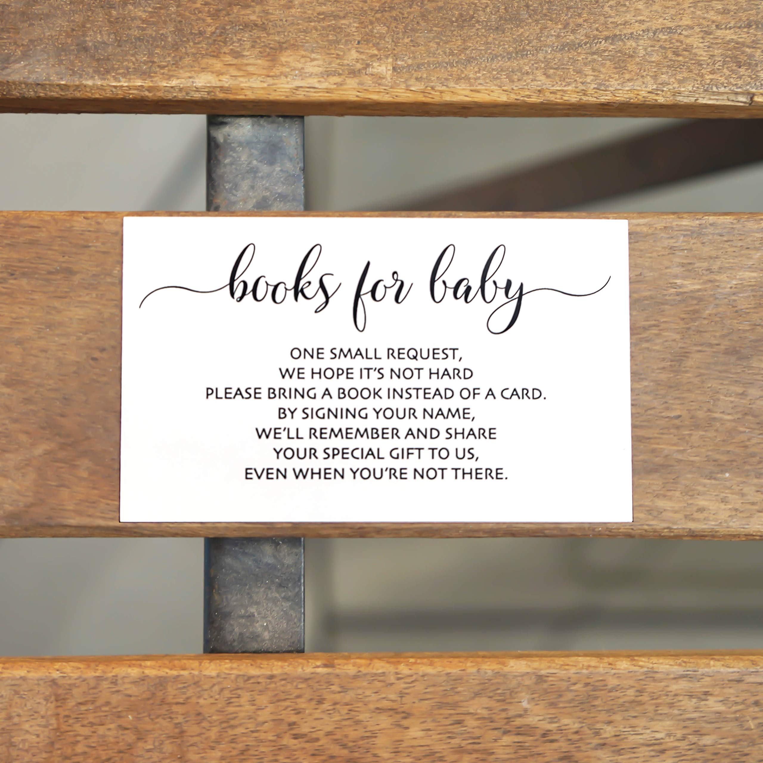 books for baby cards, baby shower invitation insert card, Gender Neutral 100