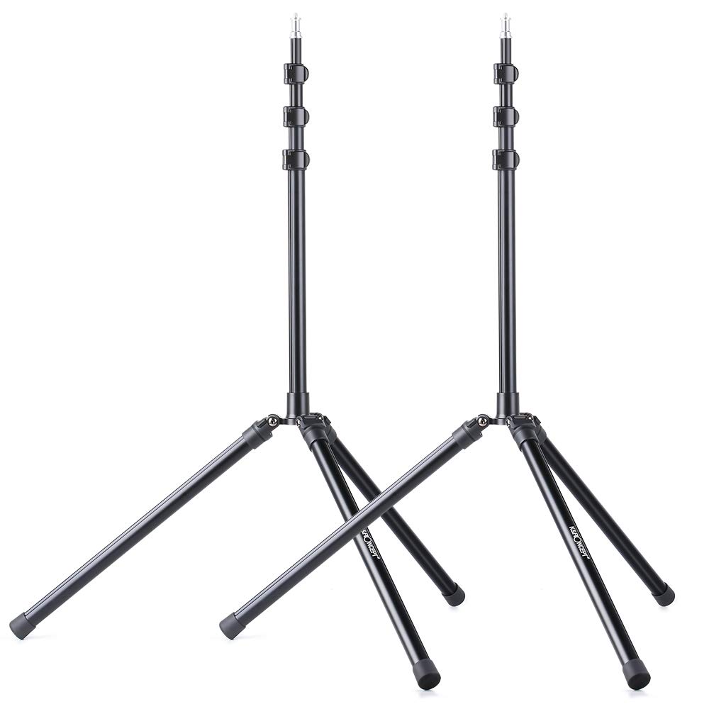 K&F Concept 79 inch/2.01m Light Stand, Studio Photography Tripod, Heavy Duty for Studio, Speedlight, Reflector, Flash, Softbox, Umbrella, Backgrounds, Portrait - 2 Pack