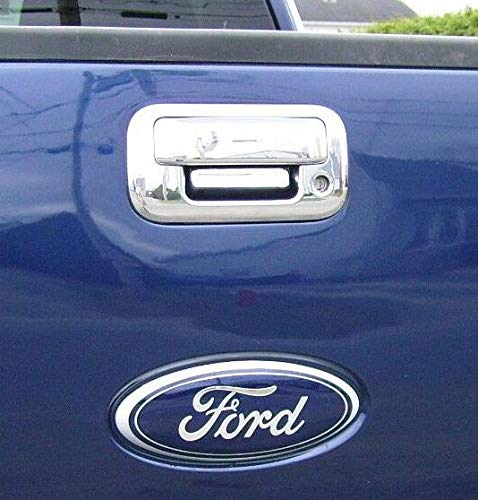 Overun 3-Layer Triple Chrome Plated Side 4 Door Handle Cover with Keypad+Tailgate Cover Designed for 2004-2014 Ford F-150