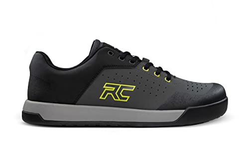 Ride Concepts Men's Hellion 2021 Flat Pedal Mountain Bike Shoe Charcoal/Lime, 9.5 M US