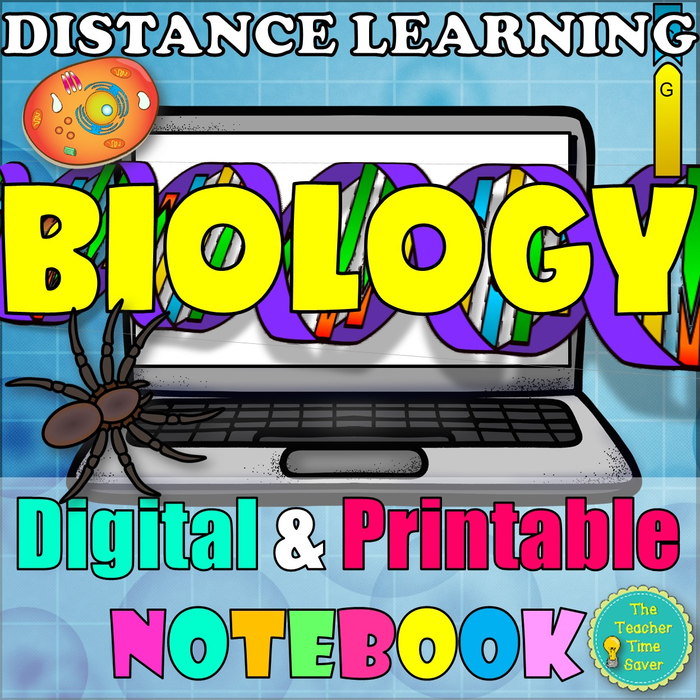 Life Science Biology Science Workbook—Interactive Notebook for Science,Grades 4-10 Science, Cells, Genetics, Evolution, Ecology, Classification Classroom or Homeschool Curriculum Digital and Printable