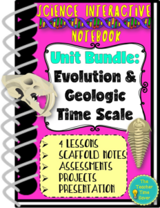 evolution and natural selection science notebook workbook, biology life science curriculum
