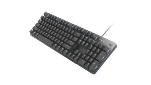logitech k845 mechanical illuminated keyboard, strong adjustable tilt legs, full size, aluminum top case, 104 keys, usb corded, windows (ttc red switches)