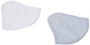 lanier wellness adult 2-layer reusable face cover (pack of 2), blue/white