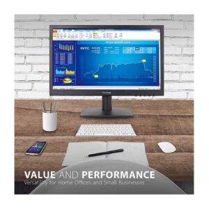 ViewSonic VA1903H 19-Inch WXGA 1366x768p 16:9 Widescreen Monitor with Enhanced View Comfort, Custom ViewModes and HDMI for Home and Office,Black