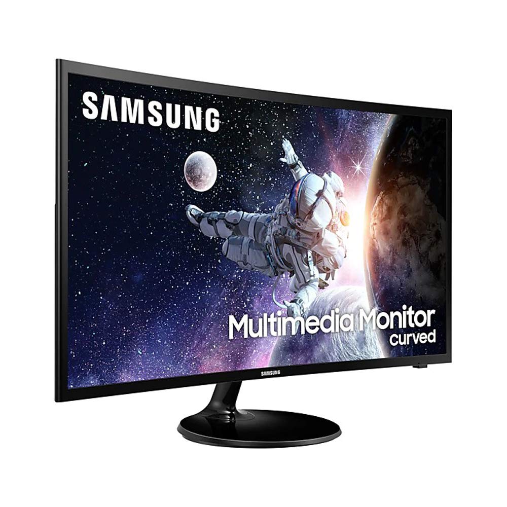 Samsung 2020 Premium Curved 32 Inch FHD (1920 x 1080) Multimedia LED Monitor, HDMI, Speaker, Black + NexiGo 4K HDMI Cable