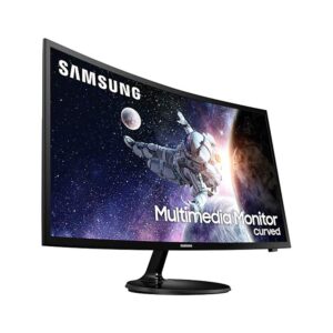 Samsung 2020 Premium Curved 32 Inch FHD (1920 x 1080) Multimedia LED Monitor, HDMI, Speaker, Black + NexiGo 4K HDMI Cable